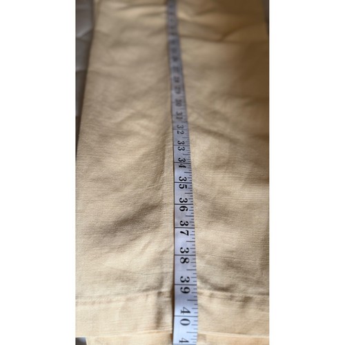 Pleated Linen Trousers Yellow Dress Pants Career Casual Size 16 petite - Picture 8 of 10