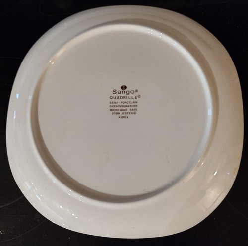 Vintage sango Quadrille JESTER 5209 DINNERPLATE - Picture 2 of 3