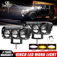 2X 4inch LED Work Light Bar Spot Pods Fog Lamp Offroad Driving Truck 4WD SUV ATV