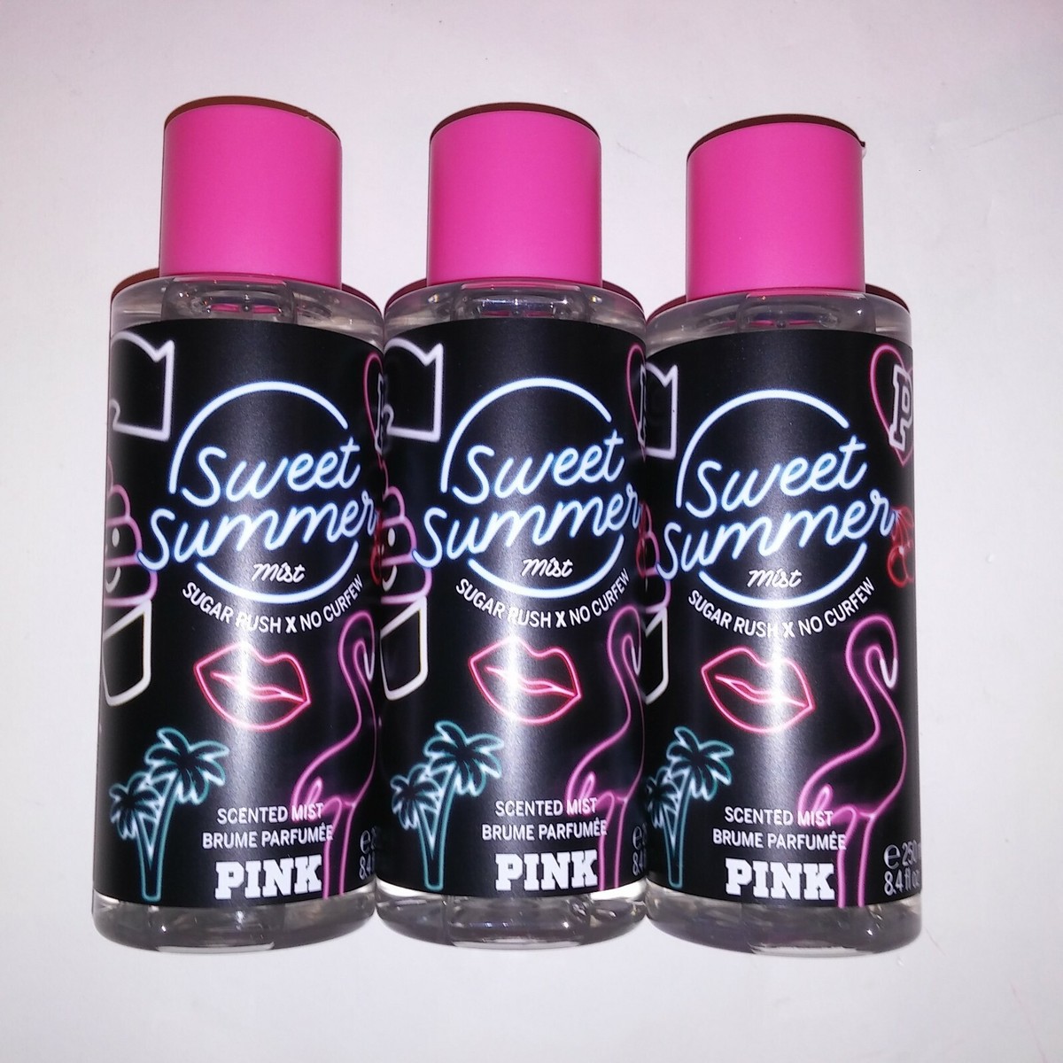 Set of Victoria Secret PINK Scented Mist Body Spray Sweet Summer