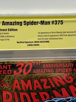 Marvel Comics 1993 Amazing Spider-Man #375 Graded 9.6 SS Holo