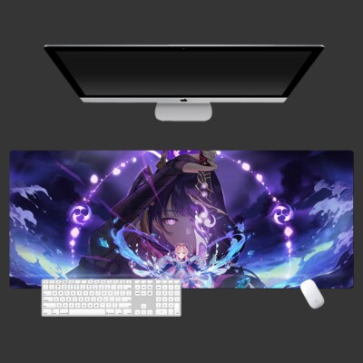Tapis de souris Genshin Impact,sous-clavier,Furina,Venti,Xiao,WPanama