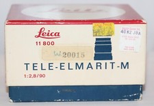 Leica Original Box For Leitz 90mm f/2.8 Tele-Elmarit M 11800 Free USA Shipping