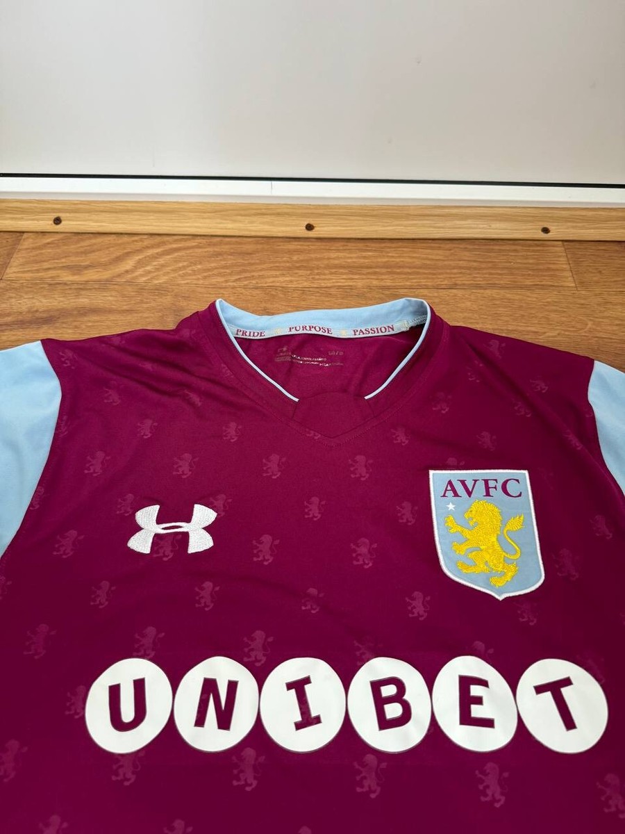 アストン・ヴィラ Under Armour シャツ ASTON VILLA 2017/2018 HOME FOOTBALL SHIRT SOCCER JERSEY