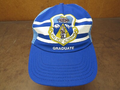 VTG stripe ANG NCO Academy Graduate USA Mesh Snapback Dealer hat Trucker 