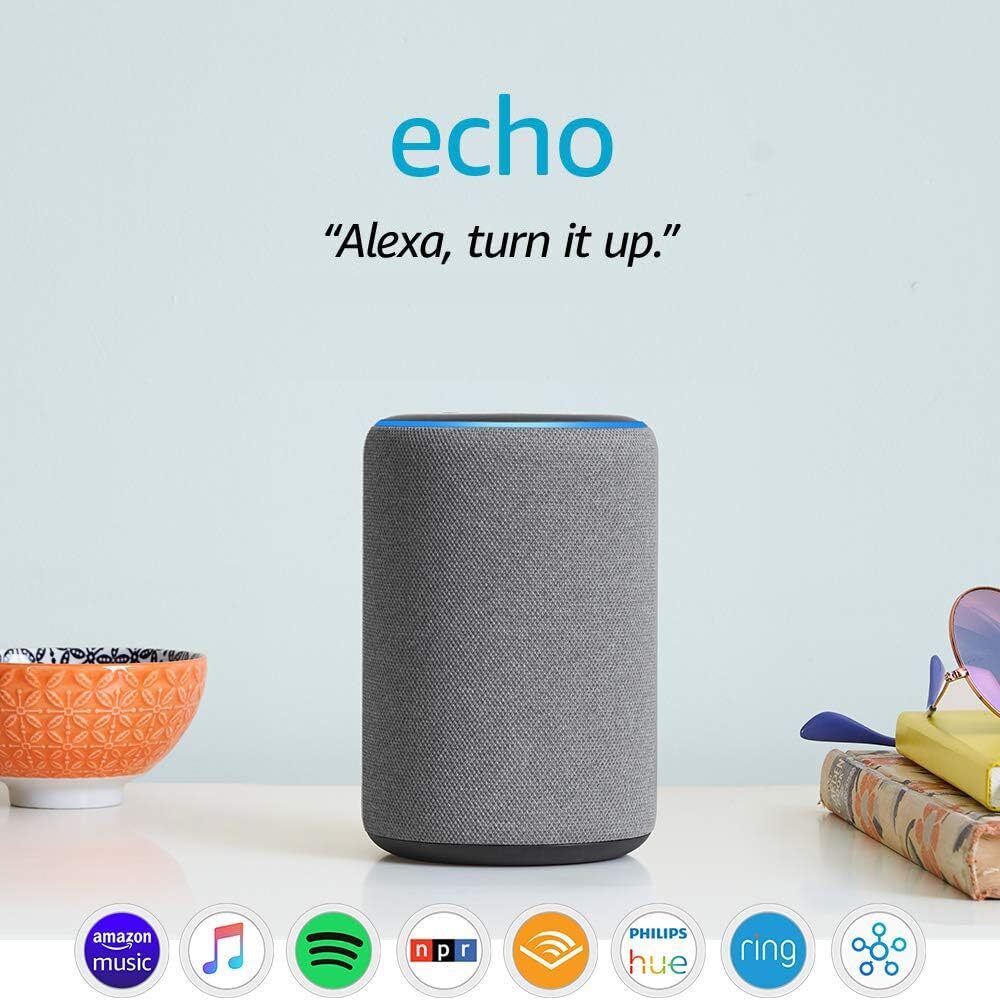 Amazon Echo 3rd Gen Smart Speaker with Alexa Bluetooth Model R9P2A5 Heather Gray-image