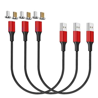 NetDot Gen10 Cavo Micro USB Magnetico In Nylon Intrecciato – Ricarica Rapida 3A Con LED Laterale (2m, Nero)