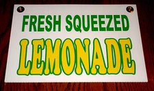 Fresh Squeezed LEMONADE Coroplast SIGN New! 8" X 12" Concession Stand