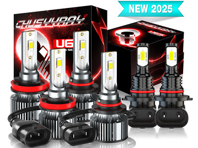 For Subaru Forester 2009-2013 LED Headlight Fog Light Bulbs Combo 9005+H11+9145