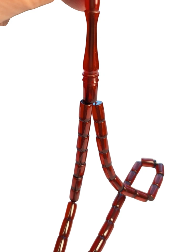 Vergoldete 925 Silber Quaste verziert Türkische Gebetsperlen, SIKMA Tesbih 948 - Bild 3 von 4