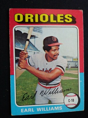 1975 Topps Baseball Card # 97 Earl Williams - Baltimore Orioles SP