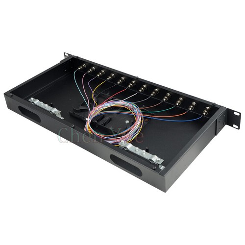 12 Port Rack Mount Fiber Termination Box Patch Panel ODF 12 Cores FC UPC Frame - 第 4/5 張圖片