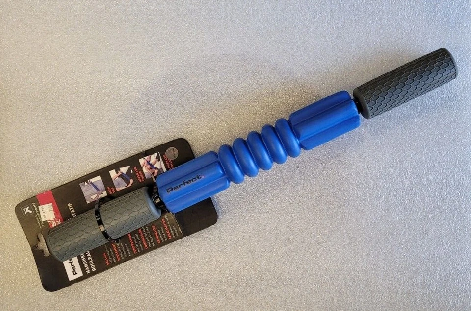 Bastón rodante de masaje de espuma de mano Perfect Fitness 20" punto gatillo NUEVO (19B) Foto 2 de 4