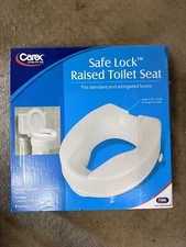 Carex - Safe Lock Bariatric Raised Toilet Seat - WHITE