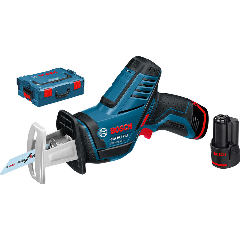 Scie sabre sans fil Bosch GSA 12 V-LI avec batterie 3Ah Li-ion pour découpes précises