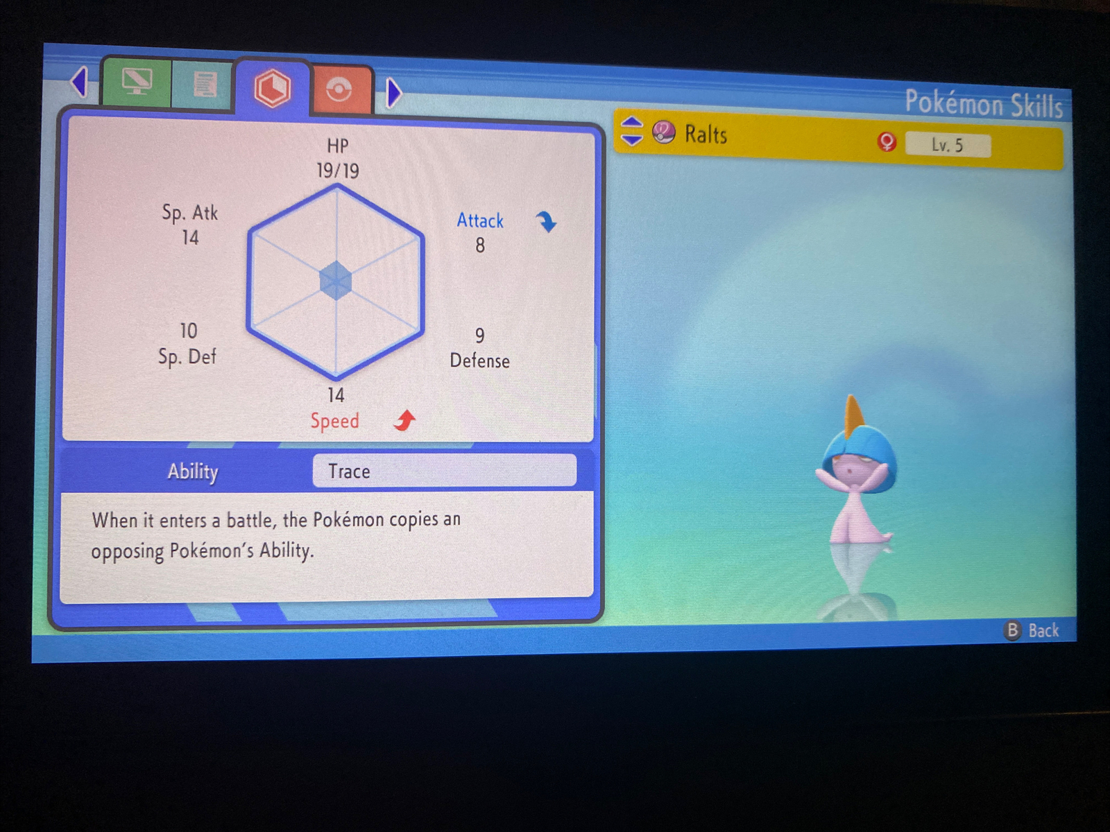 Pokemon Brilliant Diamond and Shining Pearl Shiny Ralts 6IV Battle