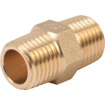 1/4 Inch BSP to 1/4 Inch BSP Male to Male Equal Nipple Water Air Fuel Gas