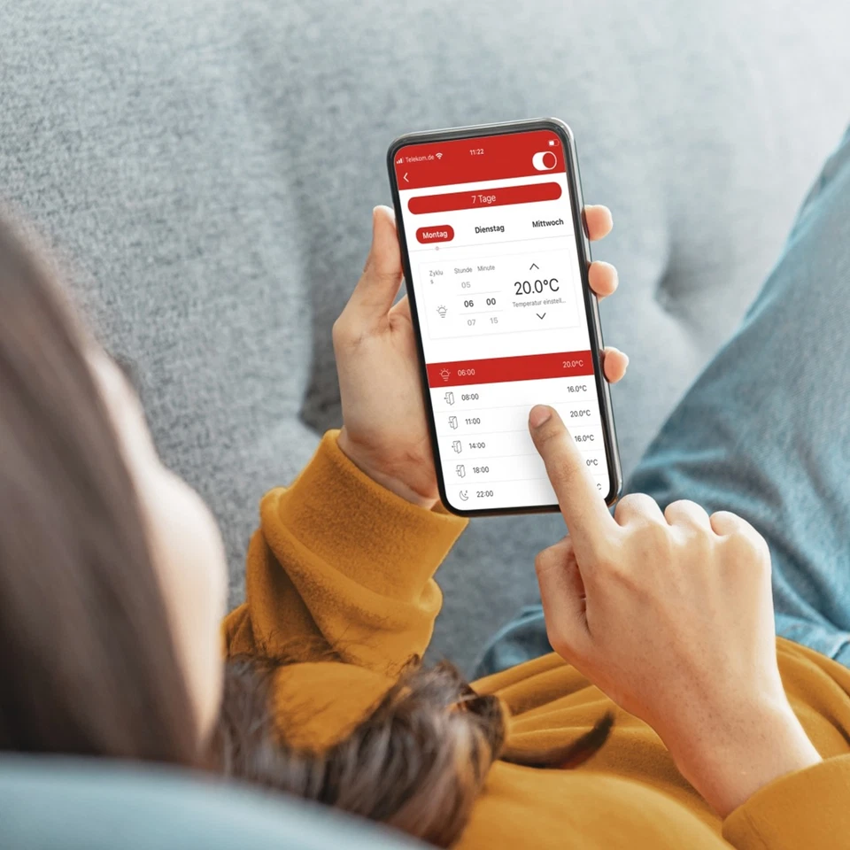 Hama WLAN Thermostat Fußbodenheizung Wifi Digital LCD Display Raumthermostat App - Bild 4 von 4