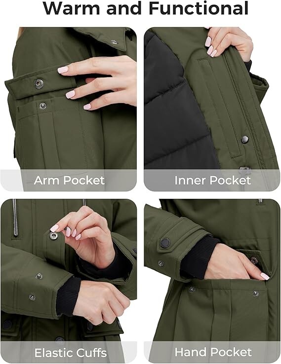 Wantdo Boys' Waterproof Ski Jacket – Quilted Winter Coat With Fleece Lining For Snow & Outdoor Play