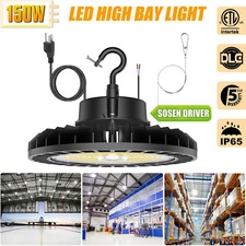 LED High Bay Shop Light 200W Warehouse Industrial Grade UL Listed 30000lm 5000K
