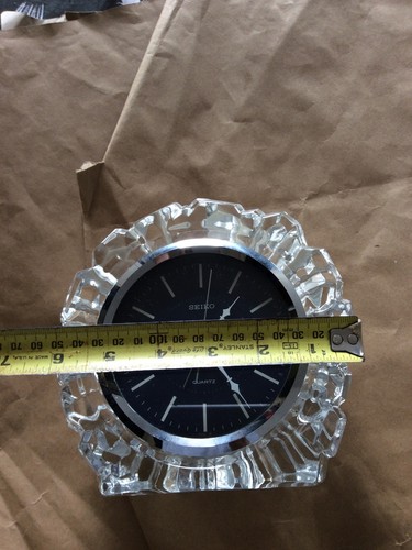 Seiko Glass Crystal Mantel Clock With Midnight Blue Dial..Great Condition. - Picture 5 of 12