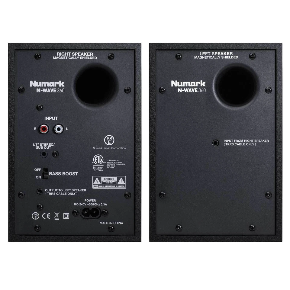 Numark N-Wave 360 60 W Powered Desktop Computer/Studio Monitor DJ Speakers Pair - Image 2 of 2