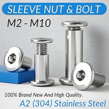 Hex Socket Head Furniture Joint Bed Connector Rivet Insert Sleeve Nut Bolts