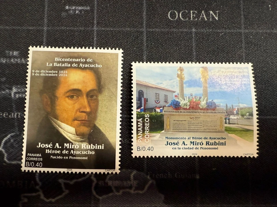 NOVOS SELOS DO PANAMÁ FEITOS EM 2024, LANÇADOS EM 2025. 7 selos e uma folha de lembrança, sem marca de charneira - Imagem 2 de 4