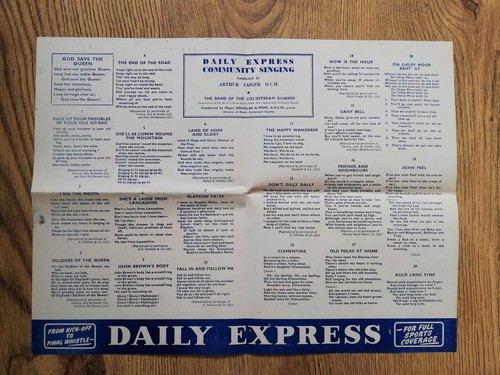 Barrow v Workington Town 1955 Challenge Cup Final Rugby League Songsheet - Picture 2 of 3