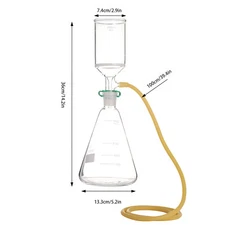1000ml Funnel?Filtering?Kit Lab?Filtration?Buchner Funnel w/ Flask & Clip Hose