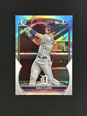 2023 Bowman Draft Chrome Max Clark 1st Refractor Tigers