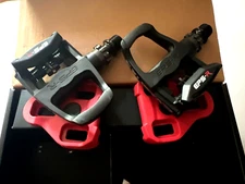 NOS NEW Exustar PR1 clipless single sided pedal set BLACK 9/16"