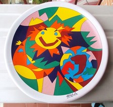 Piatto ceramica UGO NESPOLO Torino Bravo e Brava 1995 Fiat RP Castellamonte
