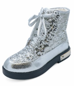sequin silver boots
