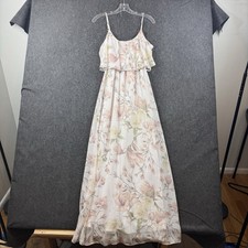 Show Me Your MuMu Caitlyn Dress Women's Extra Small White Floral Ruffle Maxi