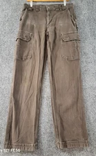 Duluth Trading Co. Flex Fire Hose Utility Pants Men ACT SIZE 33x33 Brown Cargo