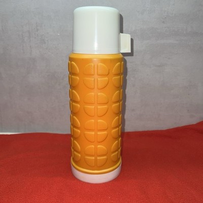   Old Thermos Original Thermos GDR Yellow Plastic Vintage Large 29cm