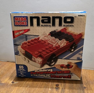 Mega Bloks Car 5901 Nano Building System 65 Piece Set 2004 New Sealed