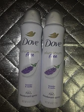 Dove Aluminum Free Lavender & Vanilla 4 Oz Lot Of 2