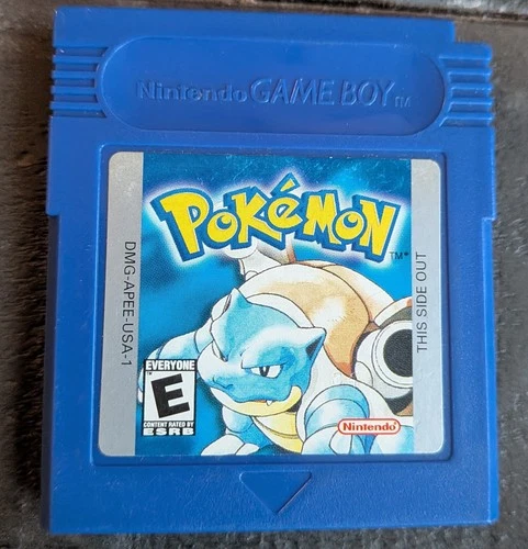 Pokemon Blue Version Nintendo Game Boy Cartridge