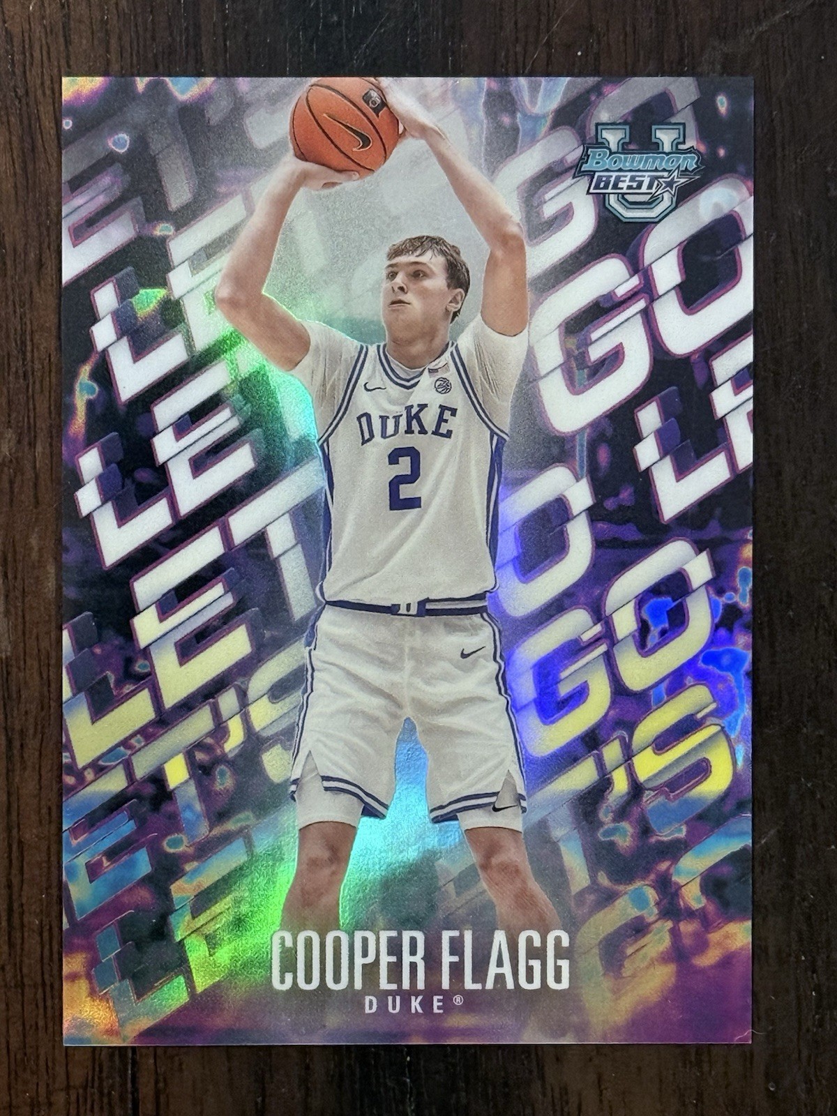 2024-25 Bowman University Best COOPER FLAGG #LG-1 LET'S GO REFRACTOR.