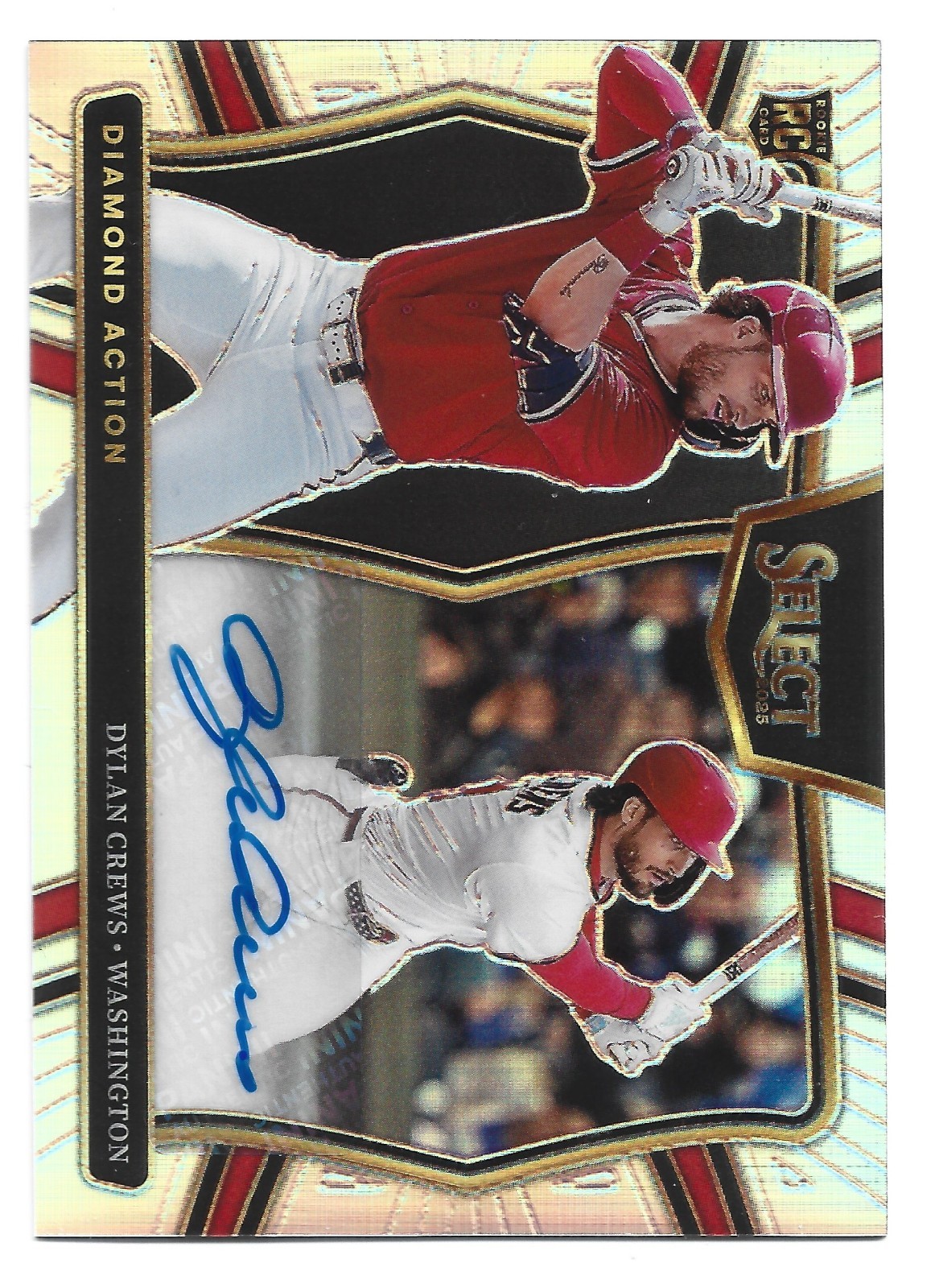 2025 Dylan Crews Panini Select Prizm Diamond Action RC Auto No. DAS-DC