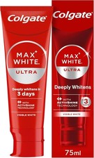 COLGATE Max White Ultimate Ultra Catalyst Toothpaste 75ML Whiter in 3 Days UK 78.40 per litre
