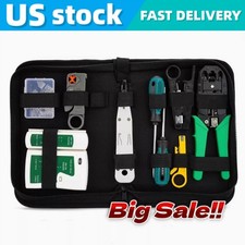 Network Tool Kit with RJ45 Crimper Cable Test...