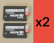 2x PSP Memory Card 64gb Micro SD SanDisk Ultra  Pro Duo Adapter 2 pc 