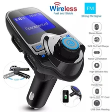 Car MP3 Player Wireless FM Transmitter Hands-free Car Kit USB 5V/2.1A Charger
