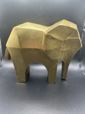 Project 62 Metal Elephant Statue Modern Geometric Abstract Art Origami