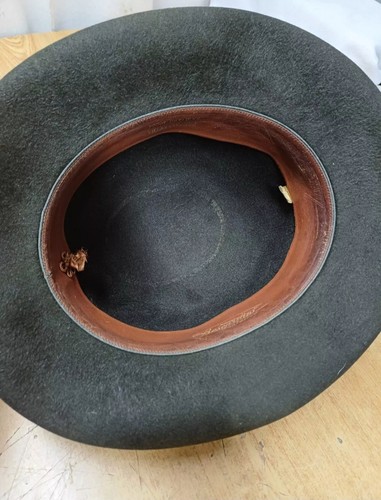 VINTAGE CAPPELLO BOMBETTA TIPO BORSALINO MARRONE USATO tg. 57 - Foto 4 di 7