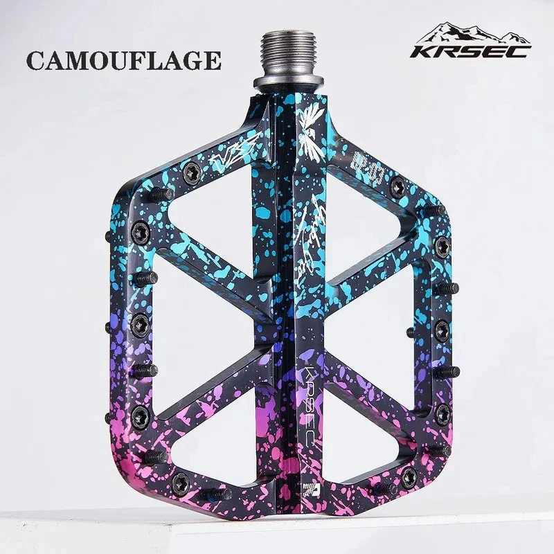 Pedales de bicicleta de aluminio ultraligeros MTB pedales de bicicleta de carretera 3 rodamientos sellados pedales Foto 2 de 4