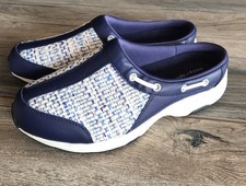 EASY SPIRIT SE Travelport96 Dark Blue Slip-On Clog Mule Shoes Womens 7.5 M